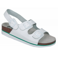 Dámská kožená sandálová obuv CORK MEGI - bílá